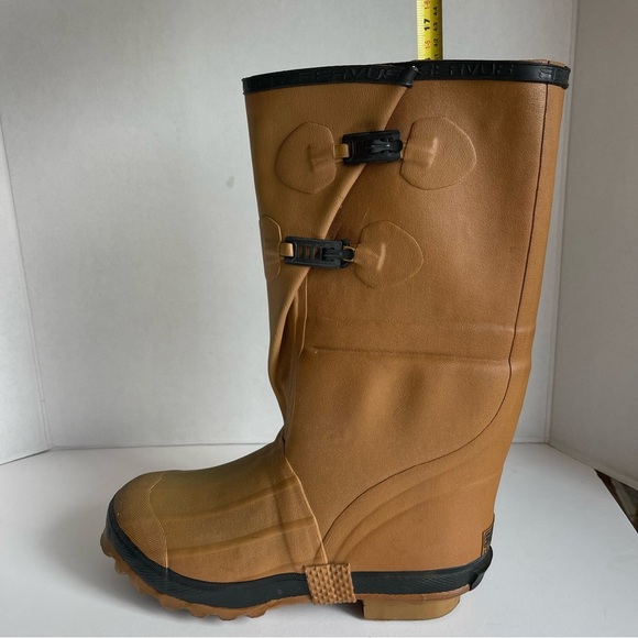 Servus Mens Size 11 Steel Shank Work Hunting Insulated 16" Rubber 2 Buckle Boot - Picture 10 of 10